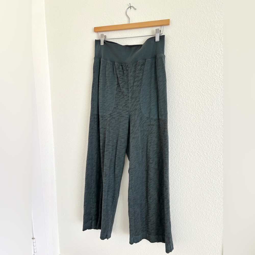 ATM lounge pants / soft slub jersey burn out wide leg pants / size S - Picture 3 of 6